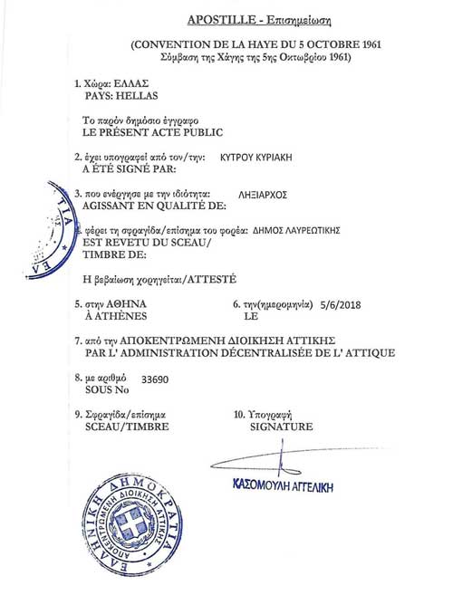 希腊海牙认证